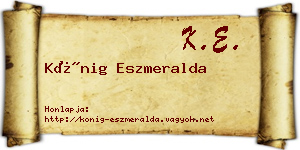 Kőnig Eszmeralda névjegykártya